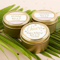 Thumbnail for Personalized Gold Round Candy Tin - Birthday For Her (Set of 12)