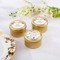 Thumbnail for Personalized Gold Round Candy Tin - Bridal Brunch (Set of 12)
