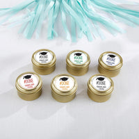 Thumbnail for Personalized Gold Round Candy Tin - #Done Graduation (Set of 12)