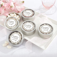 Thumbnail for Personalized Silver Round Candy Tin - The Hunt Is Over (Set of 12)