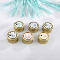 Thumbnail for Personalized Gold Round Candy Tin - Graduation Adventure Begins (Set of 12)