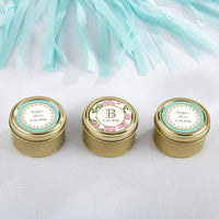 Thumbnail for Personalized Gold Round Candy Tin - Tea Time (Set of 12)