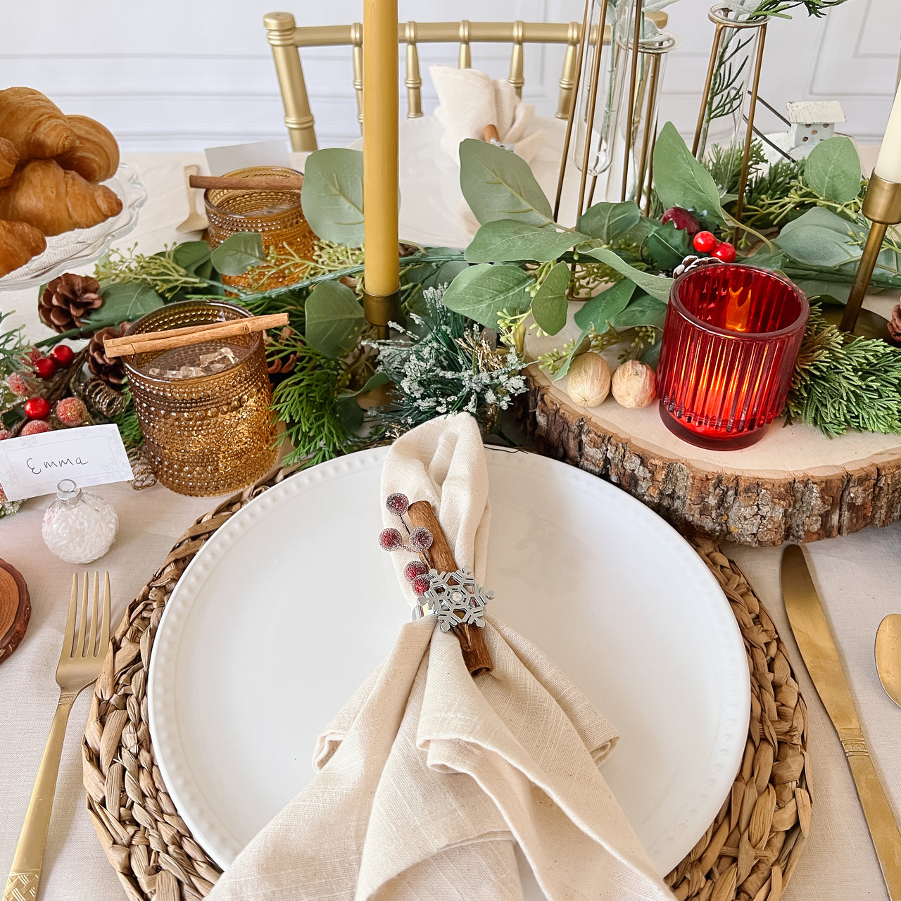 Sparkling Snowflake Napkin Ring (Set of 4) Alternate Image 5, Kate Aspen | Napkin Ring