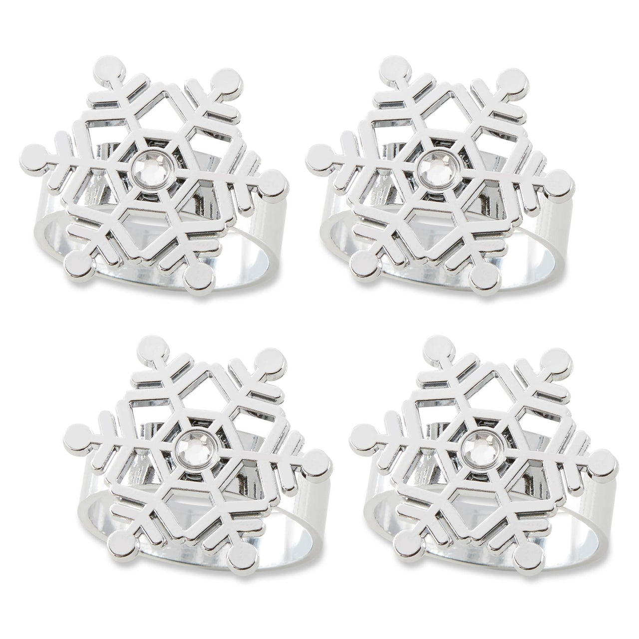 Sparkling Snowflake Napkin Ring (Set of 4) Alternate Image 7, Kate Aspen | Napkin Ring