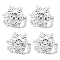 Thumbnail for Sparkling Snowflake Napkin Ring (Set of 4) Alternate Image 7, Kate Aspen | Napkin Ring