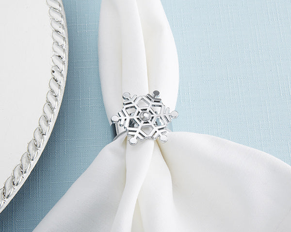 Kate Aspen Sparkling Snowflake Napkin Ring (Set of 4)