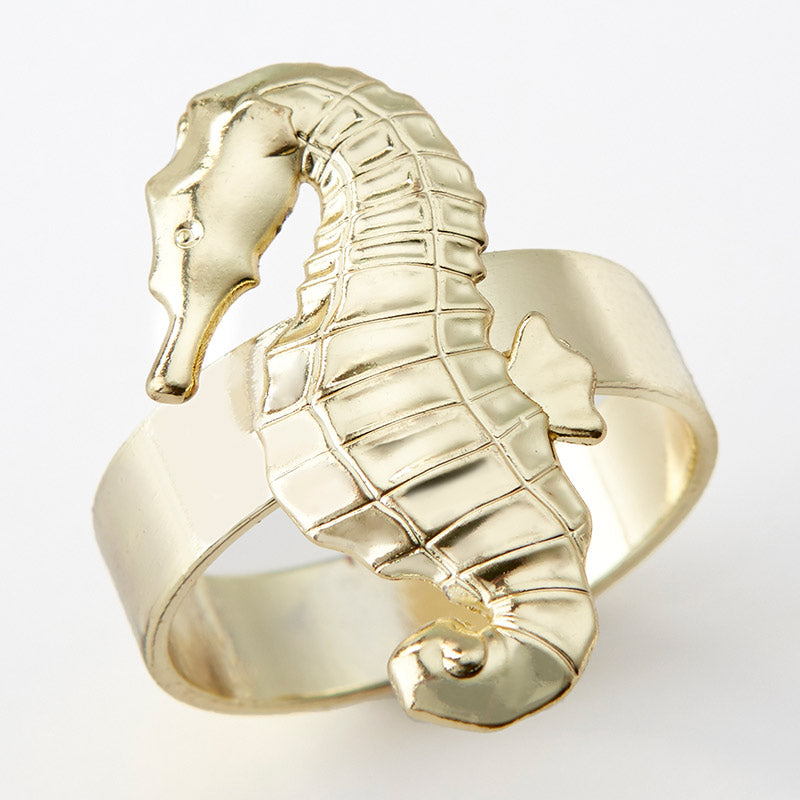 Gold Seahorse Napkin Ring (Set of 4)