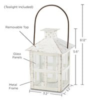 Vintage White Distressed Lantern - Medium Alternate Image 5, Kate Aspen | Lanterns
