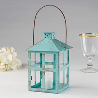 Thumbnail for Vintage Blue Distressed Lantern - Large Main Image, Kate Aspen | Lanterns