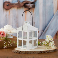 Vintage White Distressed Lantern - Large Main Image, Kate Aspen | Lanterns