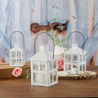 Thumbnail for Vintage White Distressed Lantern - Large Alternate Image 7, Kate Aspen | Lanterns