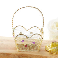 Thumbnail for Indian Jewel Gold Wire Favor Basket with Jewel Details (Set of 6)