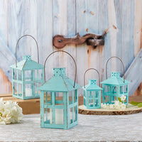 Thumbnail for Vintage Blue Distressed Lantern - Extra Large Alternate Image 2, Kate Aspen | Lanterns