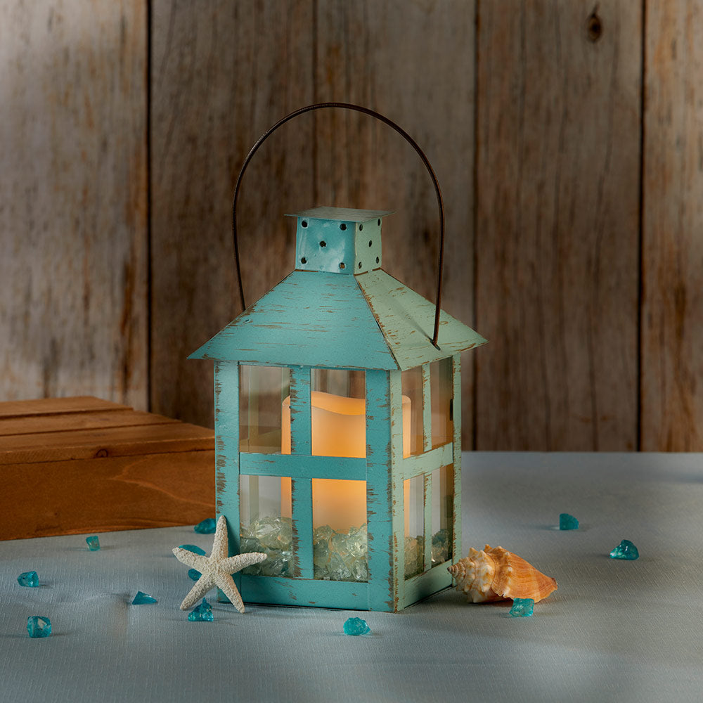 Vintage Blue Distressed Lantern - Extra Large Alternate Image 4, Kate Aspen | Lanterns