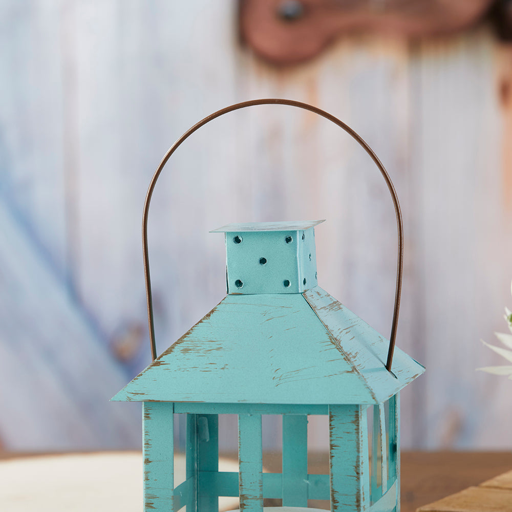 Vintage Blue Distressed Lantern - Extra Large Alternate Image 6, Kate Aspen | Lanterns