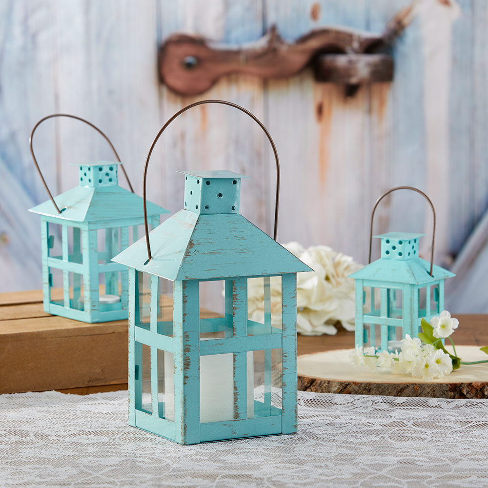 Vintage Blue Distressed Lantern - Extra Large Alternate Image 7, Kate Aspen | Lanterns