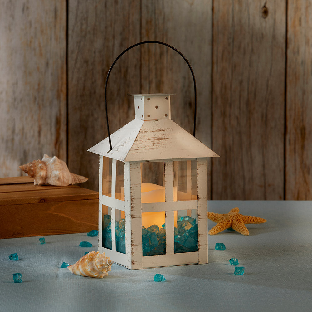 Vintage White Distressed Lantern - Extra Large Alternate Image 2, Kate Aspen | Lanterns