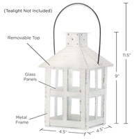 Vintage White Distressed Lantern - Extra Large Alternate Image 3, Kate Aspen | Lanterns