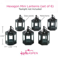 Thumbnail for Black Hexagon Mini Lantern (Set of 6)
