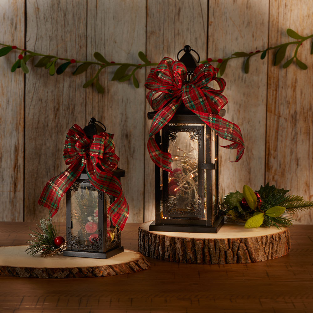Antique Black Ornate Lantern - Small