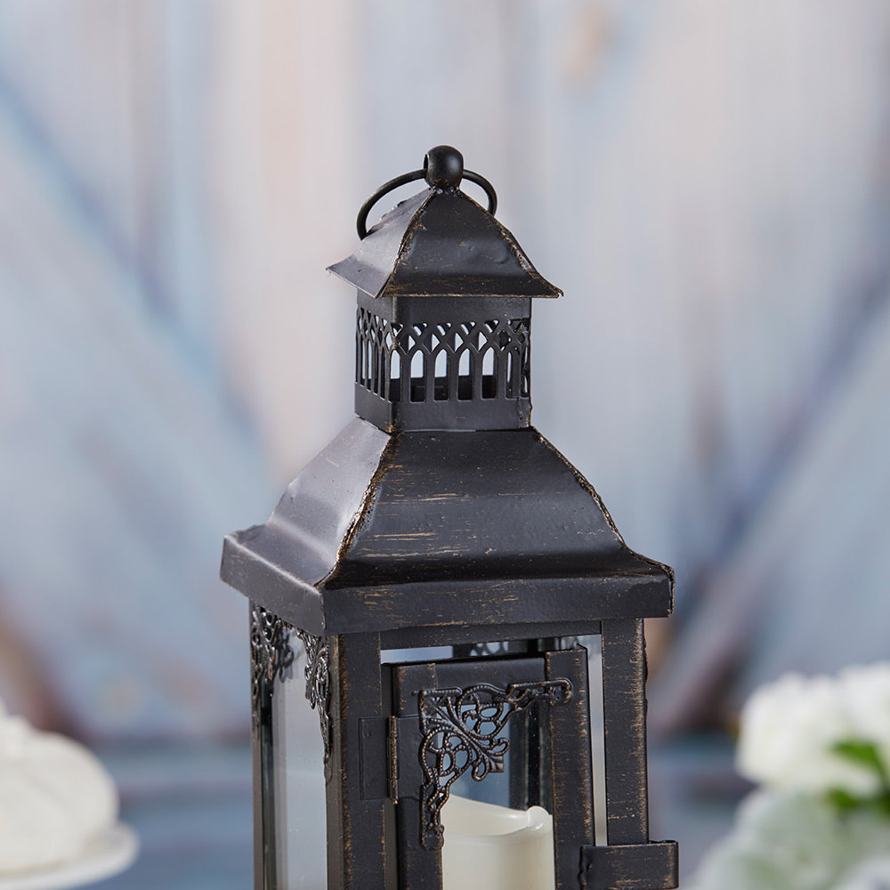 Antique Black Ornate Lantern - Small