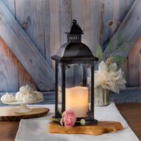 Thumbnail for Antique Black Ornate Lantern - Medium Alternate Image 4, Kate Aspen | Lanterns