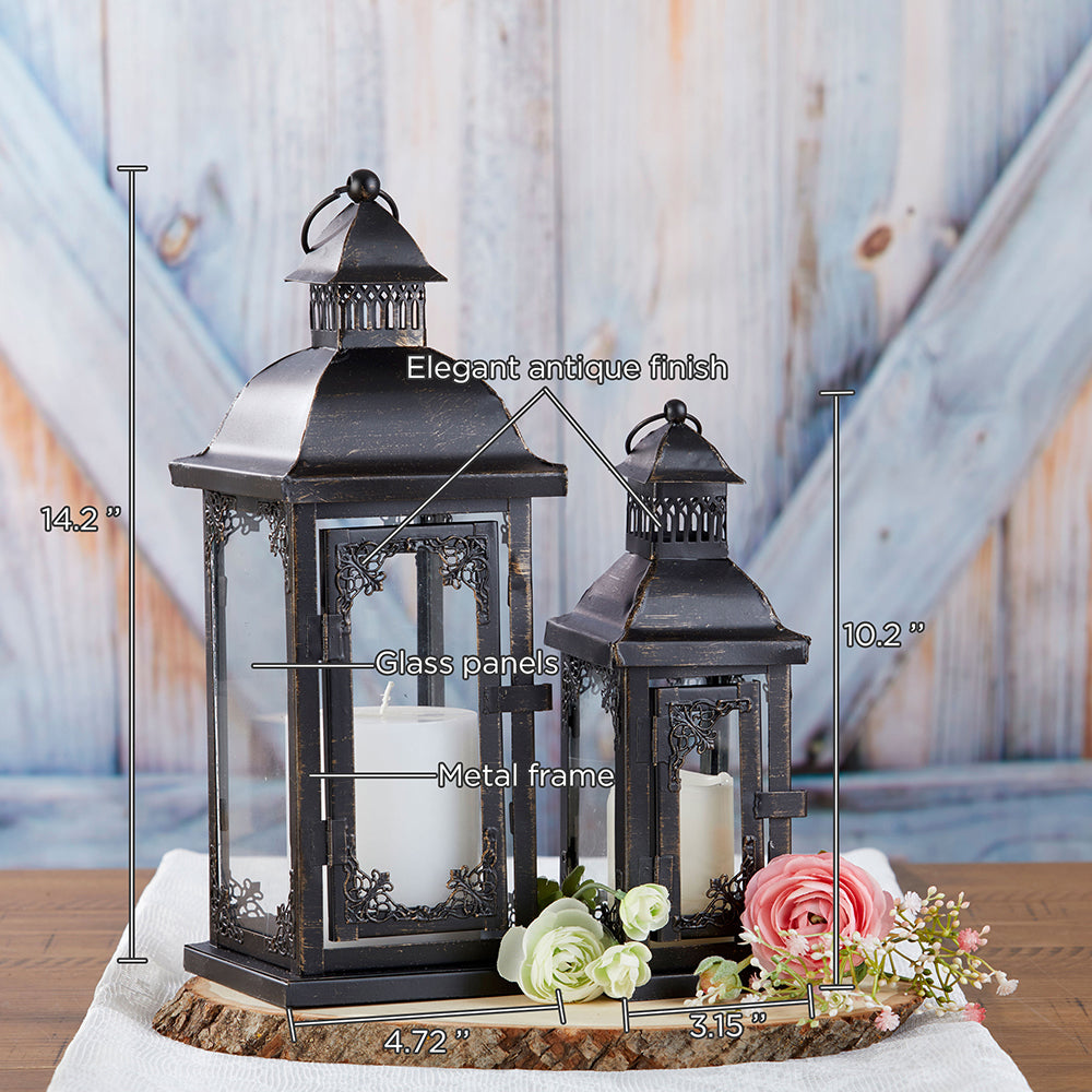 Antique Black Ornate Lantern - Medium Alternate Image 8, Kate Aspen | Lanterns
