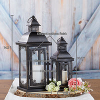 Thumbnail for Antique Black Ornate Lantern - Medium Alternate Image 8, Kate Aspen | Lanterns