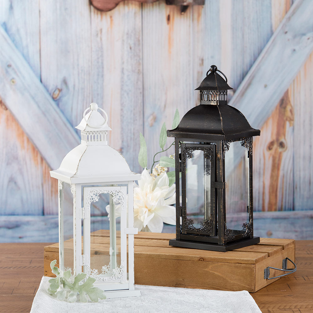 Antique White Ornate Lantern - Medium Alternate Image 2, Kate Aspen | Lanterns