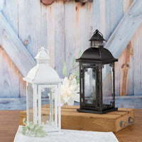 Thumbnail for Antique White Ornate Lantern - Medium Alternate Image 2, Kate Aspen | Lanterns