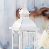 Thumbnail for Antique White Ornate Lantern - Medium Alternate Image 7, Kate Aspen | Lanterns