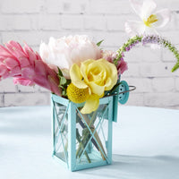 Luminous Blue Lantern Tea Light Holder - Medium Alternate Image 3, Kate Aspen | Lantern