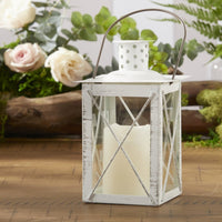 Luminous White Lantern Tea Light Holder - Medium Main Image, Kate Aspen | Lantern