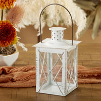 Thumbnail for Luminous White Lantern Tea Light Holder - Medium Alternate Image 2, Kate Aspen | Lantern