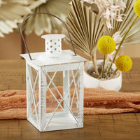 Thumbnail for Luminous White Lantern Tea Light Holder - Medium Alternate Image 7, Kate Aspen | Lantern