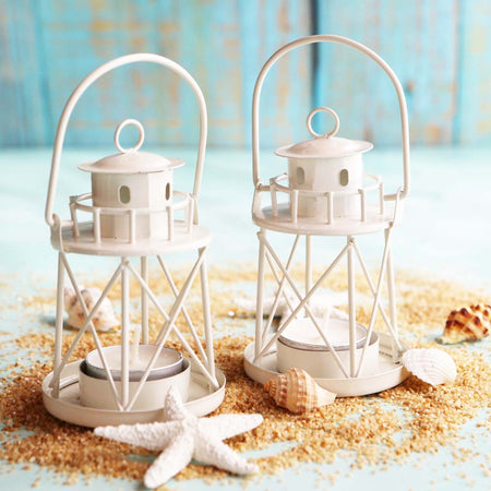 By the Sea Lighthouse Tealight Holder Lantern (Set of 4) Alternate Image 2, Kate Aspen | Candles & Votives