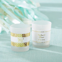 Thumbnail for Personalized Frosted Glass Votive - Gold Foil