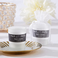 Thumbnail for Personalized Frosted Glass Votive - Mr. & Mrs.