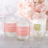 Thumbnail for Personalized Frosted Glass Votive - Kate's Rustic Baby Shower Collection