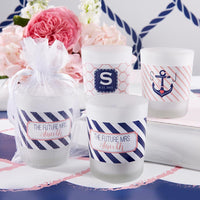 Thumbnail for Personalized Frosted Glass Votive - Kate's Nautical Bridal Shower Collection