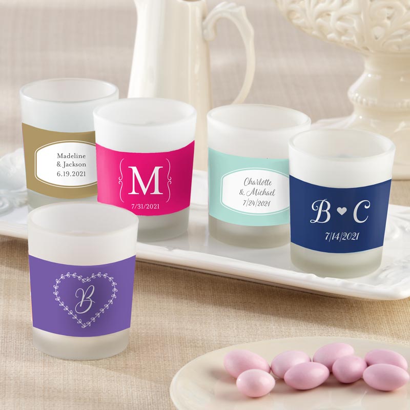 Frosted-Glass Votive - Wedding (Available Personalized)
