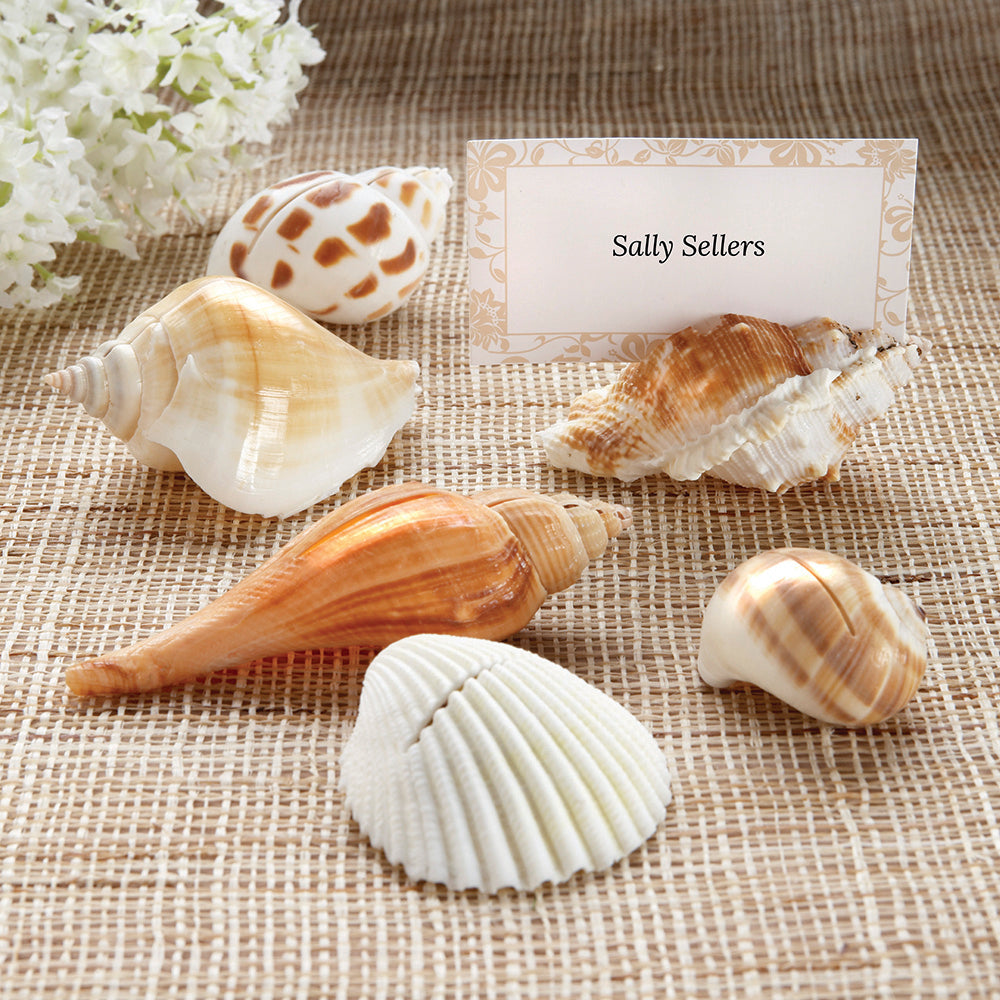 Shells by the Sea Authentic Shell Place Card Holder with Matching Place Cards