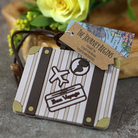 Thumbnail for Let the Journey Begin Vintage Suitcase Luggage Tag Alternate Image 2, Kate Aspen | Luggage Tags