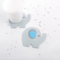 Thumbnail for Elephant Coaster - Little Peanut (Blue) Main Image, Kate Aspen | Coasters