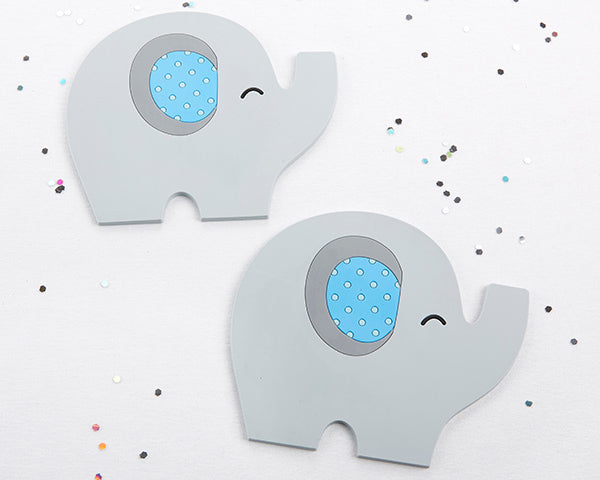 Elephant Coaster - Little Peanut (Blue) Alternate Image 2, Kate Aspen | Coasters