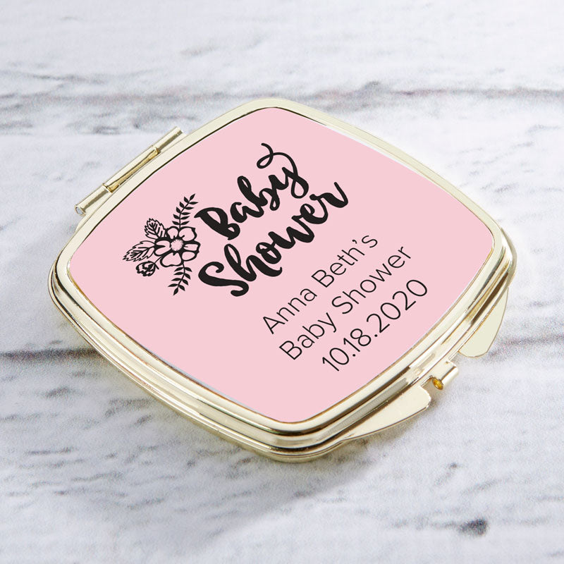 Personalized Gold Compact - Baby Shower