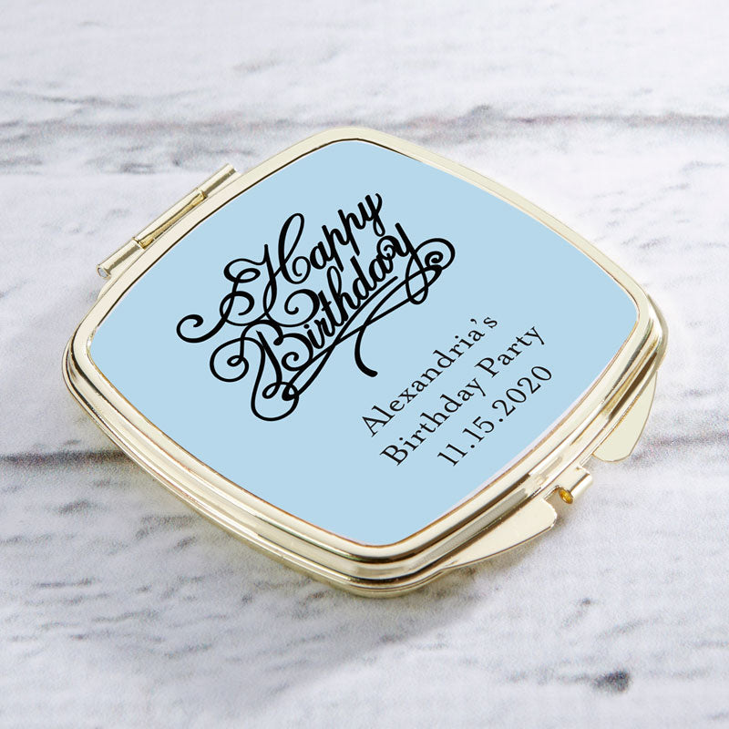 Personalized Gold Compact - Birthday