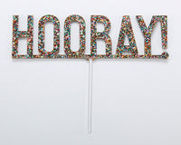 Thumbnail for Hooray Multicolor Glitter Acrylic Cake Topper
