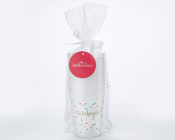 Celebrate 14 oz. Stadium Cups (Set of 12) Alternate Image 2, Kate Aspen | Cups