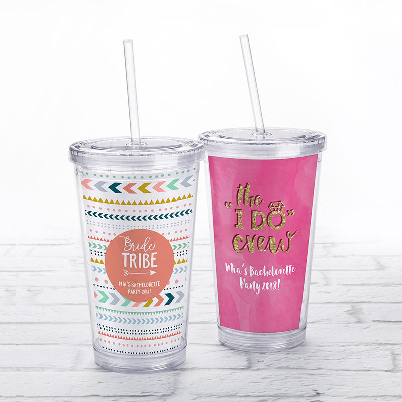 Acrylic Tumbler with Personalized Insert - Bachelorette